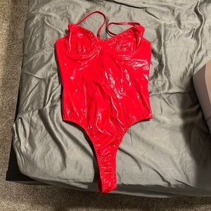 Red body suit